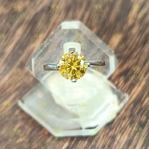 Nhẫn Moissanite Vàng Khung Bạc