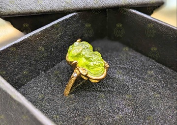 Nhẫn Tỳ Hưu Peridot Xanh