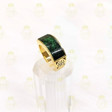 Nhẫn Phỉ Thúy Yên Ngựa Bọc Vàng