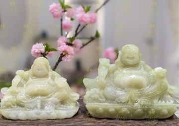 Tượng Phật Di Lặc Ngọc Onyx Xanh