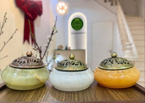 Lư Trầm Ngọc Nắp Đồng