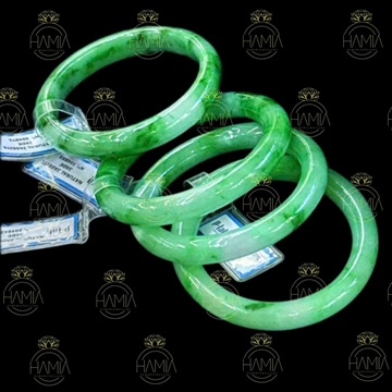 Vòng Phỉ Thúy Xanh Táo Bản Tròn